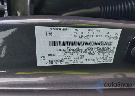 2025 Ford F-150 Stx from USA, damaged, VIN 1FTEW2LP3SKD29565